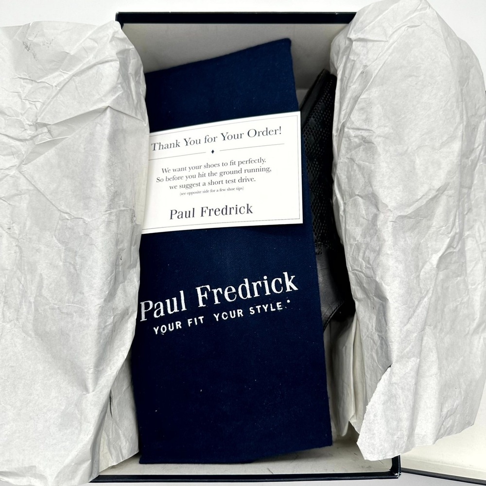 Paul Fredrick Men's Black Leather Buckle Dress Shoes FSM115D 9.5M – w/ Box - Picture 3 of 7